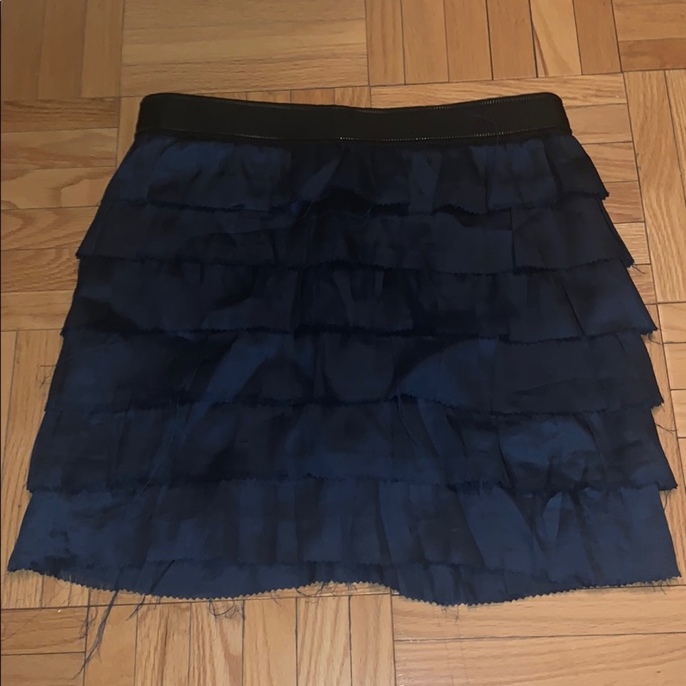 Luella ruffle navy skirt